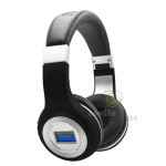 Black V471 Foldable Multi-Function Wireless Over Ear Gaming Headset